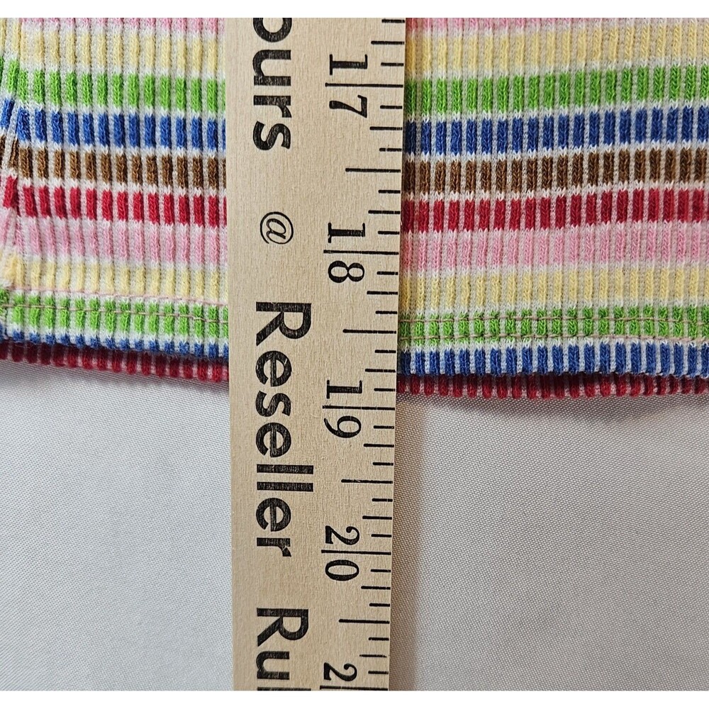 Target Pride Asymmetrical Mini Skirt Rainbow Striped Ribbed Ruched Y2K Rave Fest - Picture 4 of 5